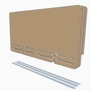 3-Layer SVG Medal Holder Blank with Integrated Wall Hanger | Digital File Only