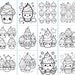 Cup Cake Coloring Book Kawaii Cupcake Kids Activity Pages Toddler ...