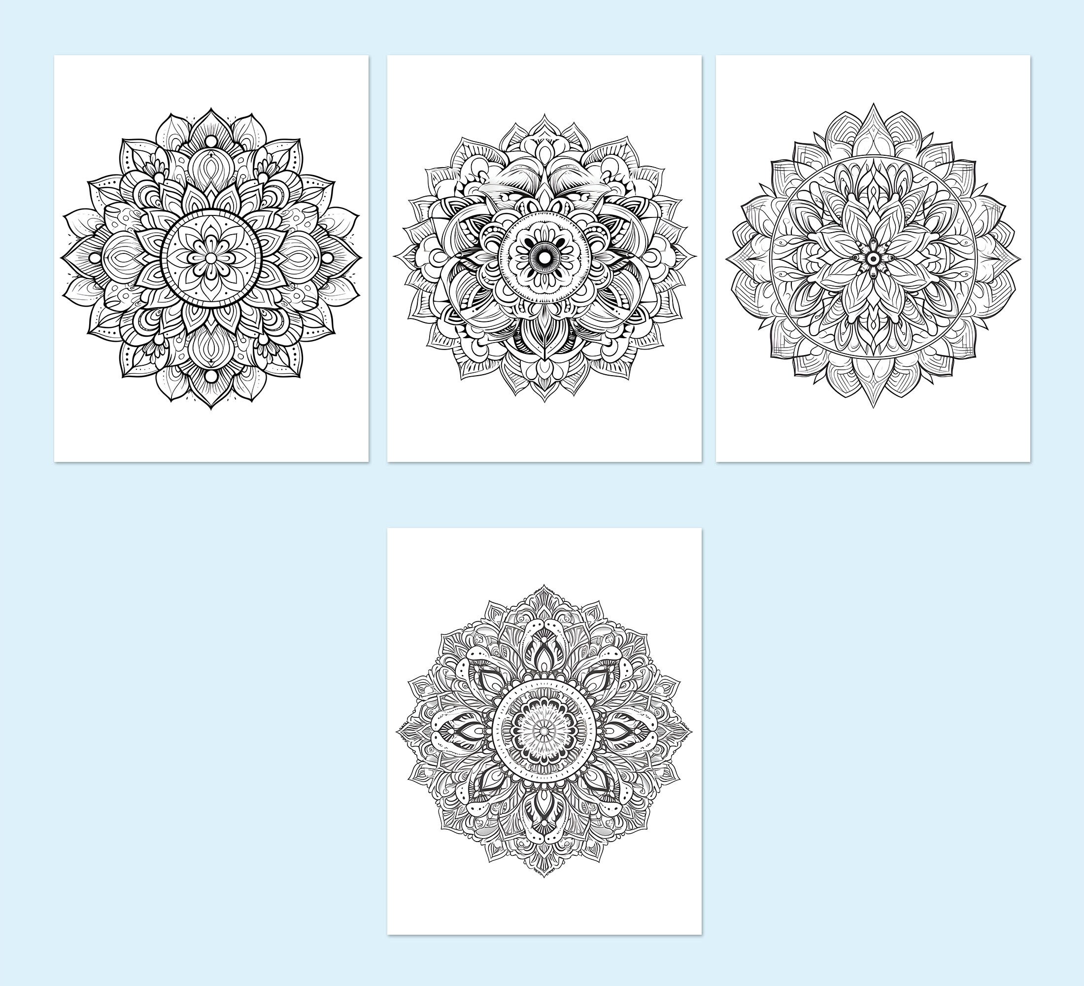 Mandala Coloring Book Adults Kids Instant Download Printable PDF JPEG ...