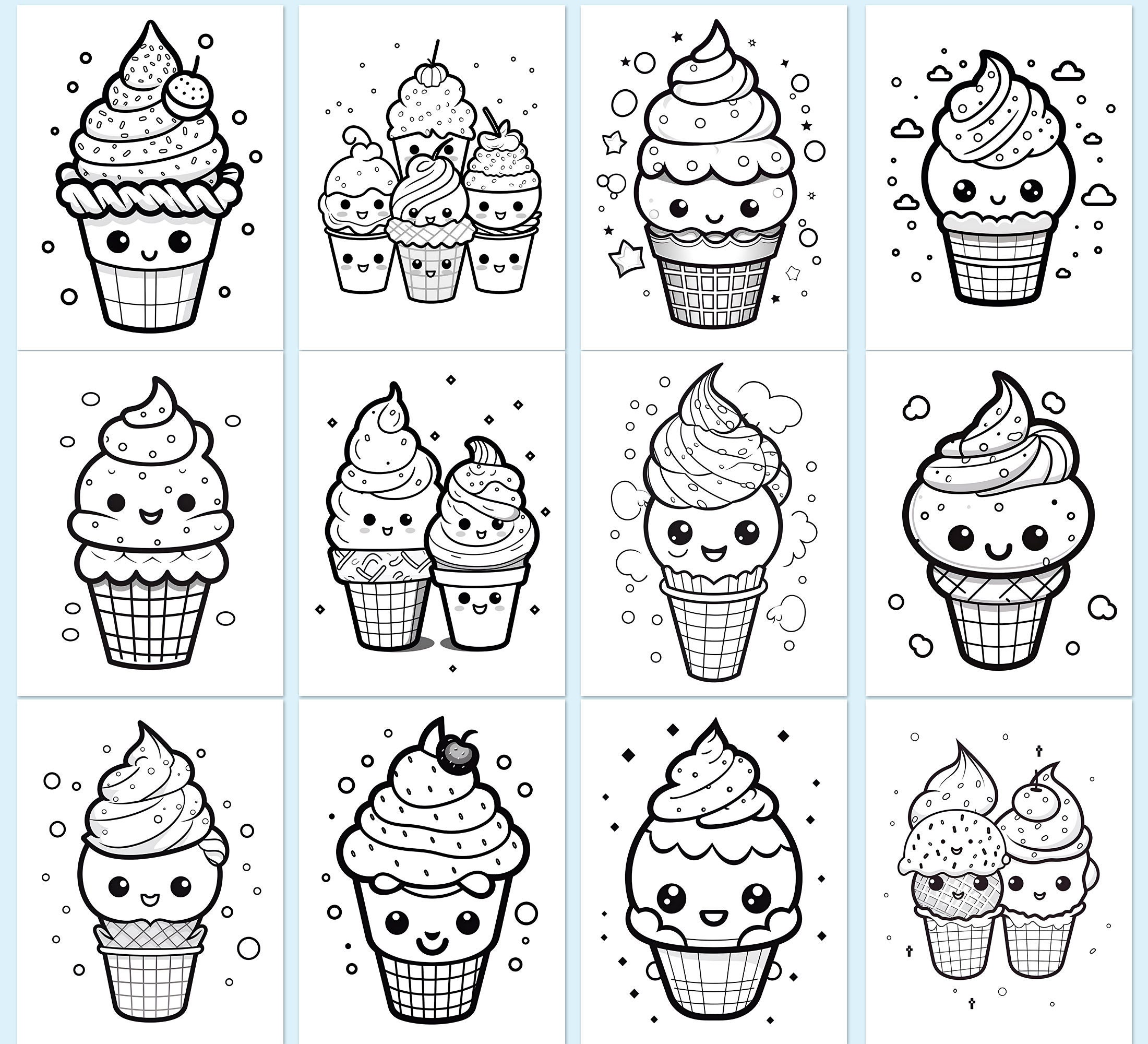 Stream *DOWNLOAD$$ ⚡ Ice Cream Coloring Book for Kids Ages 4-8