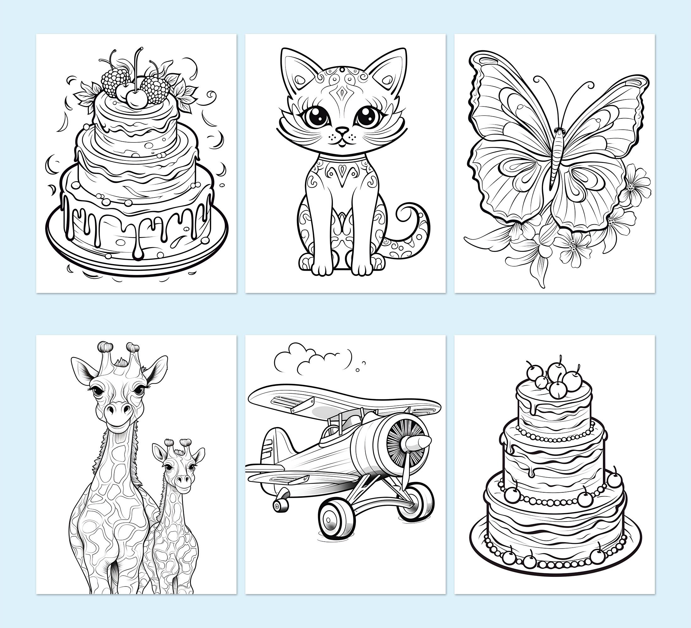 Toddler Coloring Book Kids Activity Pages Instant Download Printable