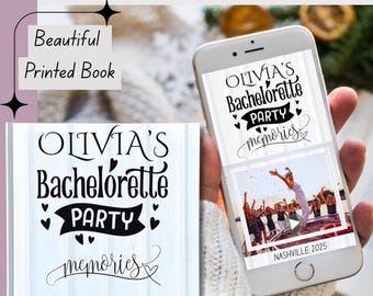 Spersonalizowana Księga Pamiątek Panieńskich – Album Cyfrowy i Drukowany | Prezent dla Panny Młodej i Uczestników Przyjęcia – Plan Podróży, Zdjęcia, Filmy, Teksty i Media Społecznościowe