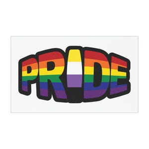Non-Binary Pride PRIDE Car Magnet | Nonbinary Flag I in Rainbow