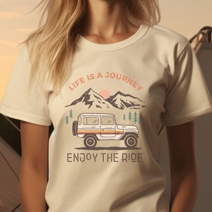 Enjoy the Ride T-Shirt for Traveler Top for Jeep Lover TShirt for Bronco Lovers T Shirt for Road Trips Top Unisex Gift Idea Her Jeep Shirt