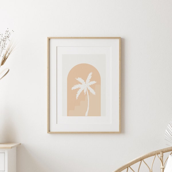 Palm Tree Arch Printable Art, Wall Art Set, Beach Decor, Coastal Decor, Coastal Wall Art, Beach House Decor, Surf Decor, Surf Nursery