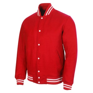 Chaqueta universitaria unisex Chaquetas de béisbol Letterman Cuerpo de lana Mangas de lana Bomber College Chaqueta de estilo americano