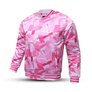 Unisex Sublimated Satin  Varsity Jacket Baseball Jackets  Bomber College American Style Jacket