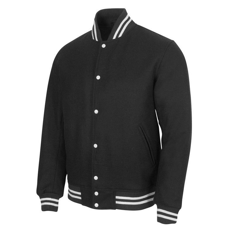 Unisex Varsity Jacket Baseball Letterman Jackets Wool Body Wool Sleeves Bomber College American