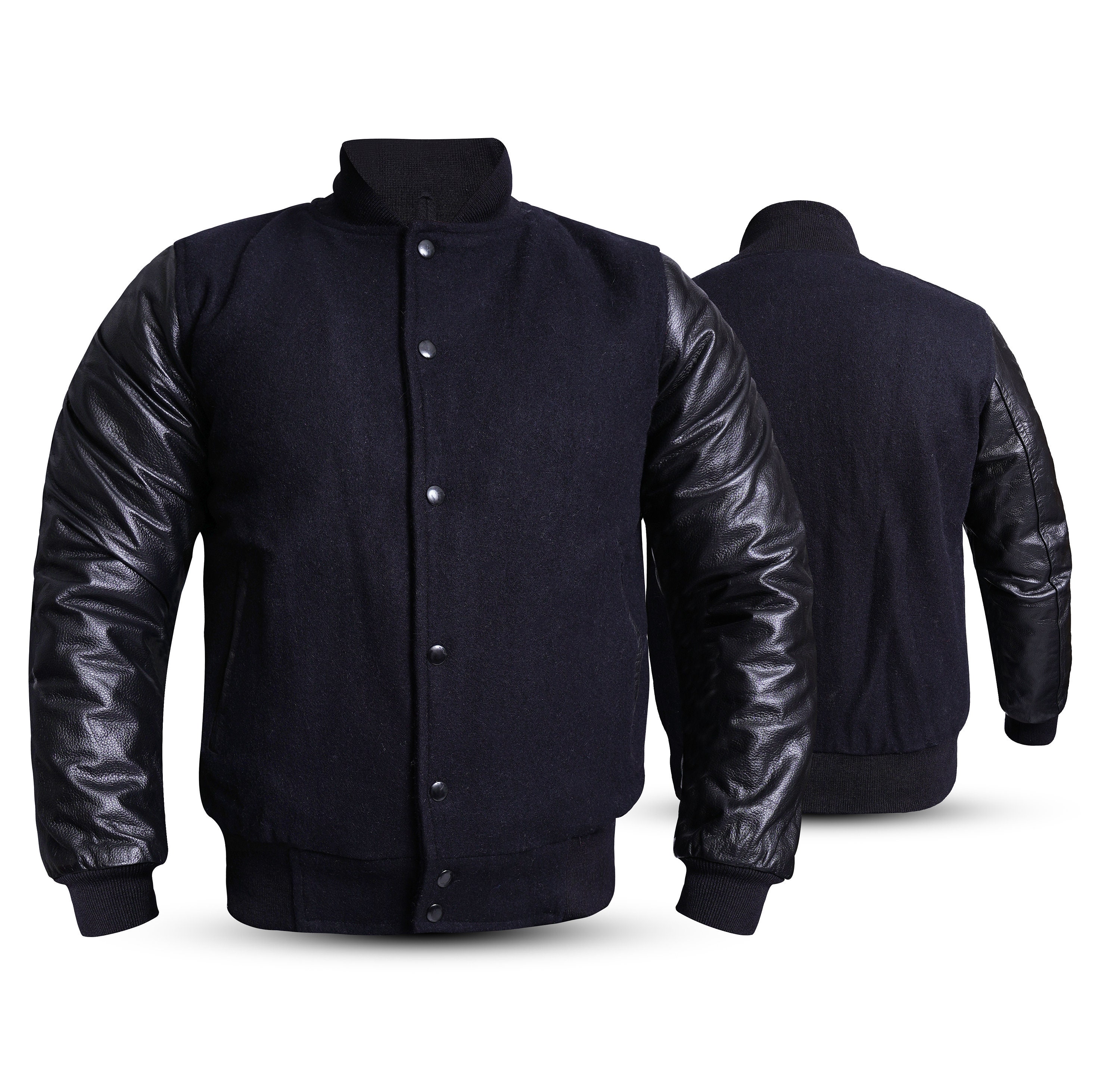 Unisex Varsity Jacket Baseball Letterman Jackets Wool Body Genuine Leather Sleeves Bomber College American Style Jacket Etsy UK