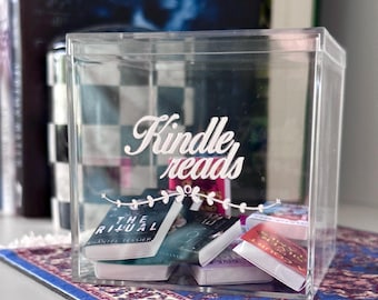 Custom Mini Books, Kindle Reads, Bookshelf Box, Mini Book Jar, Customizable Bookshelf Decor, TBR List, Reading Tracker