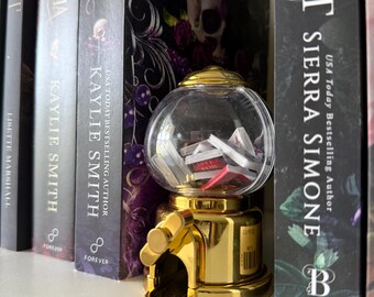 Custom Mini Books,  Bookshelf Box, Mini Book Jar, Customizable Bookshelf Decor, TBR List, Reading Tracker, Gumball Machine