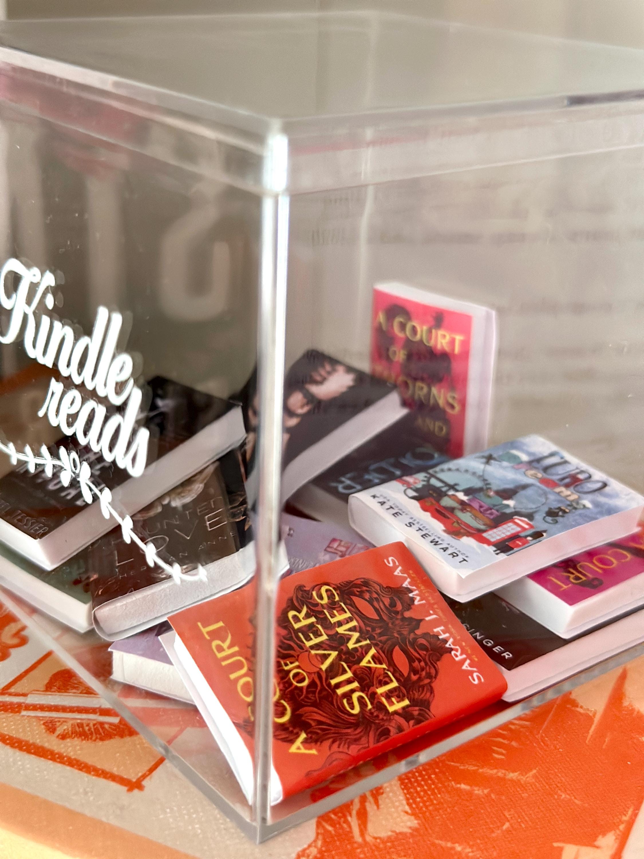Custom Mini Books, Kindle Reads, Bookshelf Box, Mini Book Jar, Customizable Bookshelf Decor, TBR List, Reading Tracker