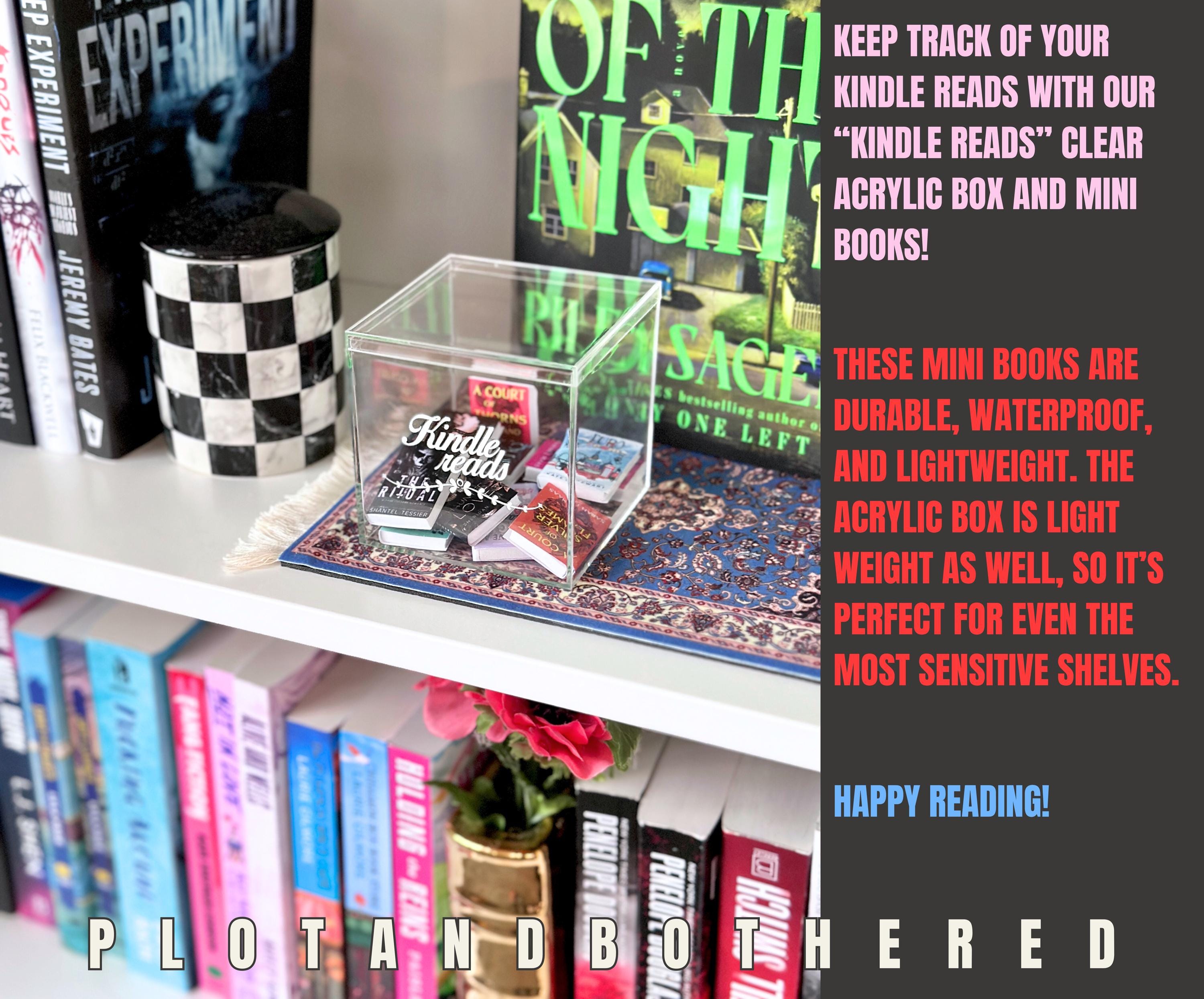 Custom Mini Books, Kindle Reads, Bookshelf Box, Mini Book Jar, Customizable Bookshelf Decor, TBR List, Reading Tracker