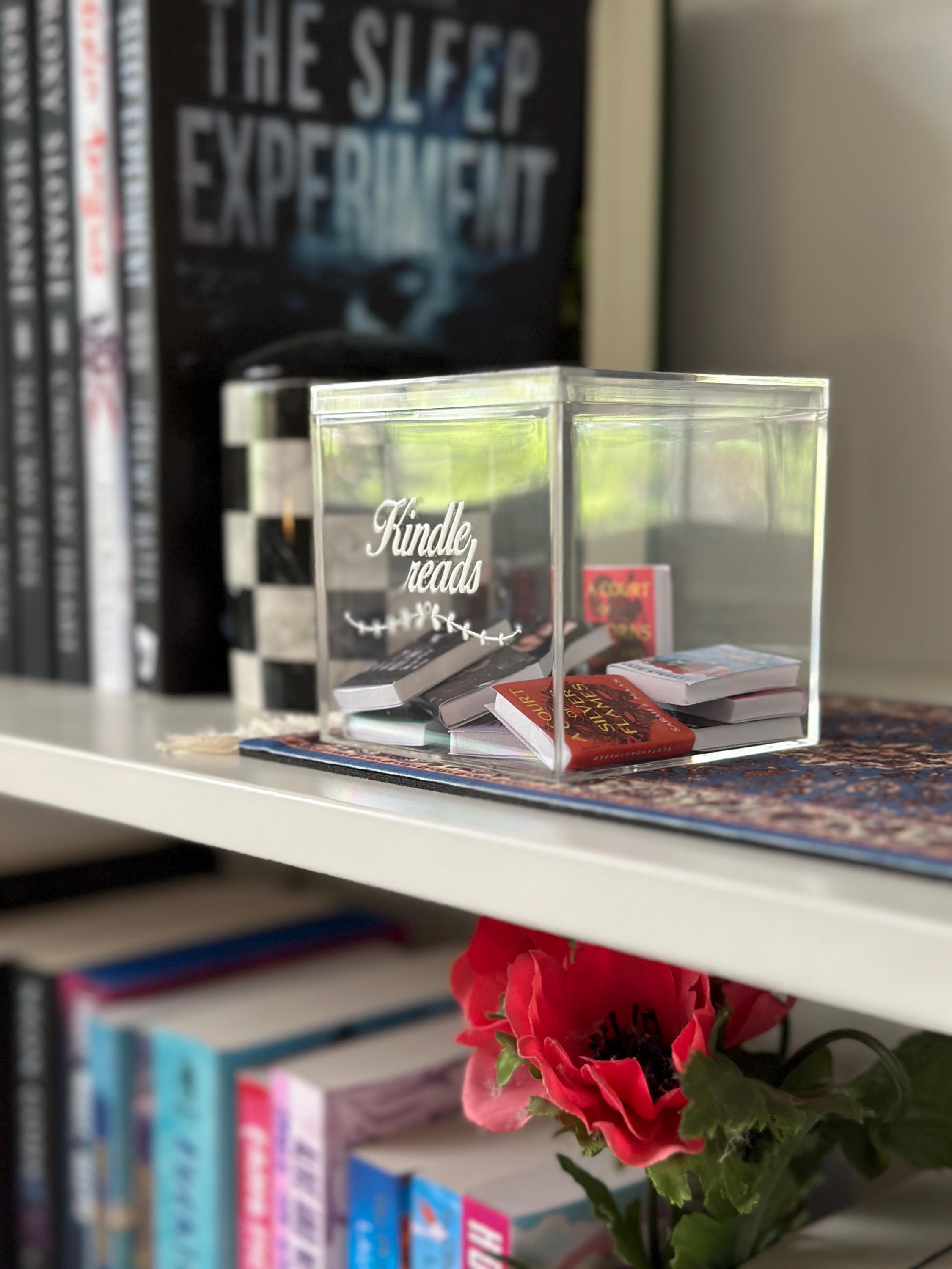 Custom Mini Books, Kindle Reads, Bookshelf Box, Mini Book Jar, Customizable Bookshelf Decor, TBR List, Reading Tracker