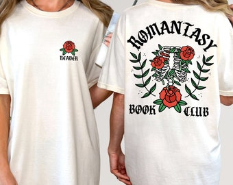 ロマンタシーブッククラブTシャツ：Booktokリーダーグッズ