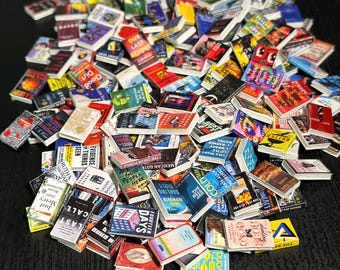 Custom 1:12 scale Mini Books, Mini Bookshelf, Mini Books, Customizable Bookshelf Decor, TBR jar, Miniature Books, Dollhouse Books