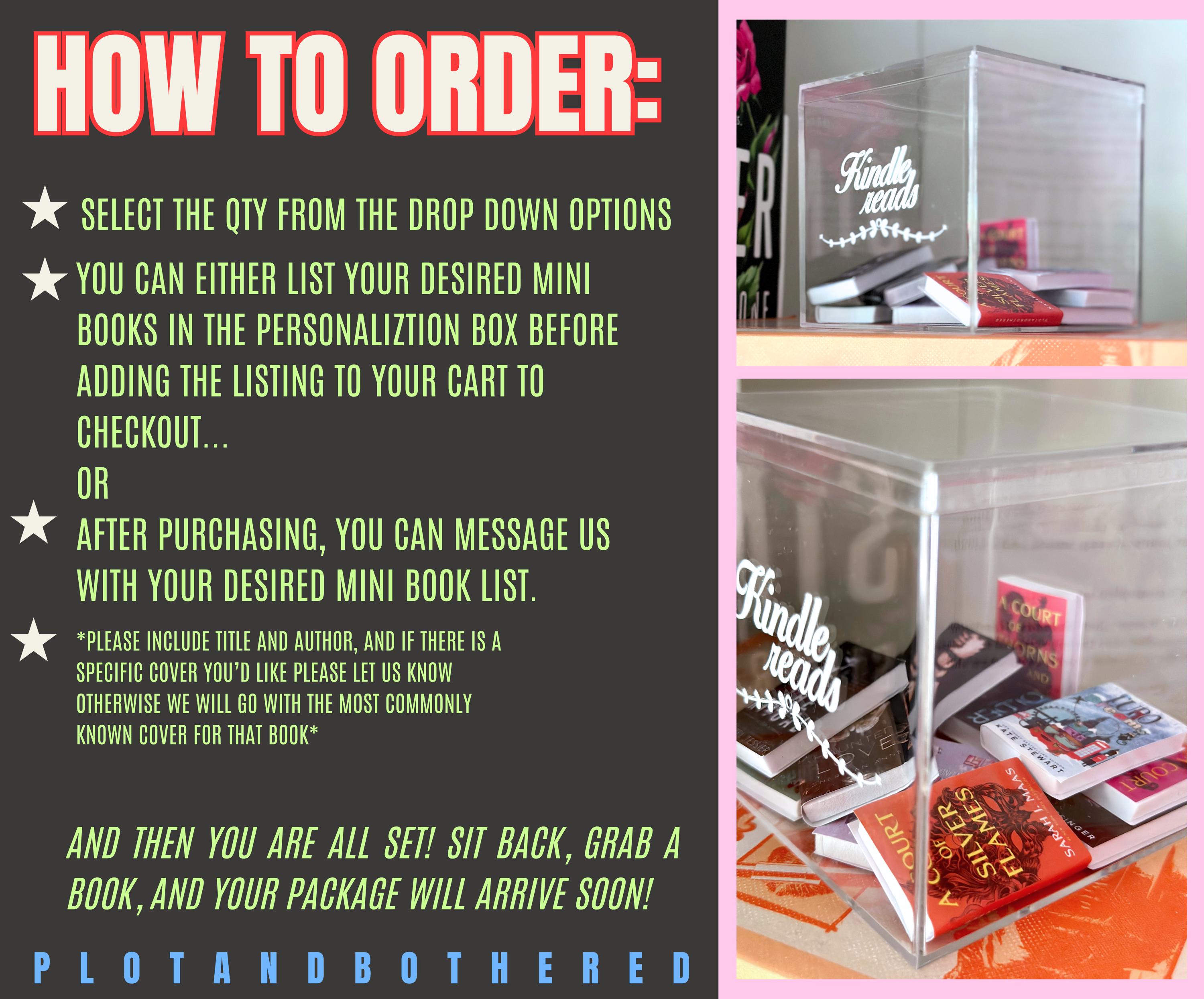 Custom Mini Books, Kindle Reads, Bookshelf Box, Mini Book Jar, Customizable Bookshelf Decor, TBR List, Reading Tracker