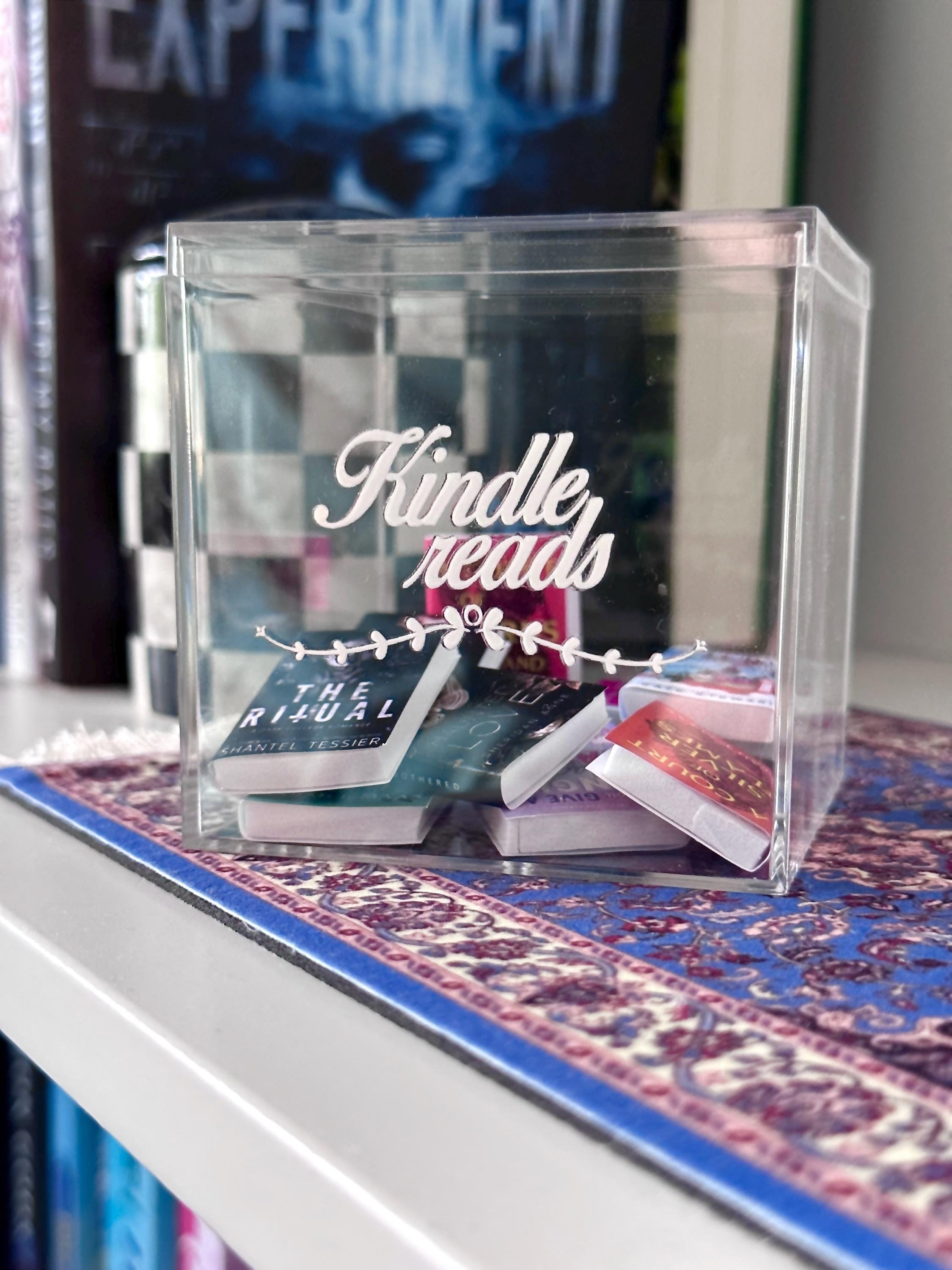 Custom Mini Books, Kindle Reads, Bookshelf Box, Mini Book Jar, Customizable Bookshelf Decor, TBR List, Reading Tracker