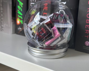 Custom Mini Books, Ornament, Bookshelf Box, Mini Book Jar, Customizable Bookshelf Decor, TBR List, Reading Tracker