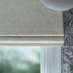 Linen Look Roman Shades, Roman Blinds, 27 Colors, Custom Window Shades, Window Treatment, Made-to-Order Window Covering