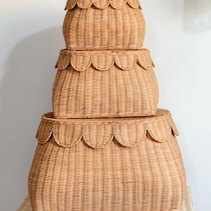 Handgefertigte Korbgewölbte Aufbewahrungskörbe (3er-Set)