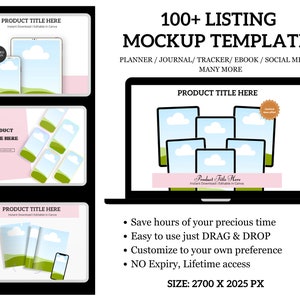 100+ Etsy Listing Mockup, Canva Mockup Templates, Digital Product Mockups, Mockup Template, Listing Mockup bundle, Mockups bundle