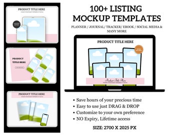 100+ Etsy Listing Mockup, Canva Mockup Templates, Digital Product Mockups, Mockup Template, Listing Mockup bundle, Mockups bundle