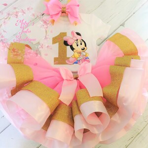 Minnie Mouse Ear Tutu Dress Costume Set For Girls – Kids Fancy Dress, Red Tutu & Mouse Ears