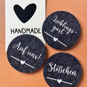 Felt coaster personalized