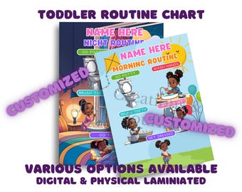 Toddler Routine Chart: Visual Schedule for Kids (Digital Download, Printable PDF/JPG Options Available)