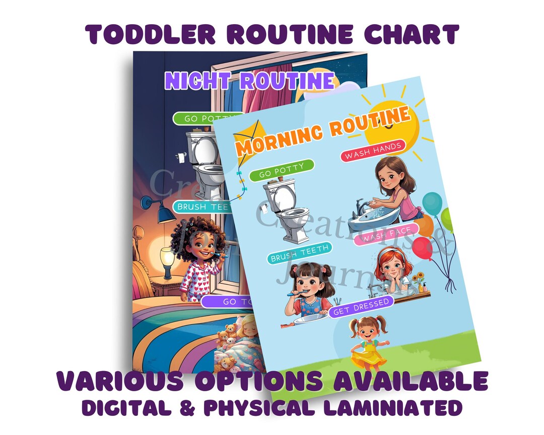 Toddler Routine Chart: Visual Schedule for Kids (digital Download ...