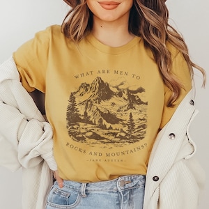 Chemise de citation Orgueil et préjugés T-shirt cadeau livresques Jane Austen t-shirt amateur de livres t-shirt Light Academia professeur bibliothécaire montagne randonnée