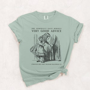 Alice in Wonderland shirt Alice in Wonderland quote Gift for Book Lover tshirt for Teacher Librarian tee Vintage Academia Comfort Colors
