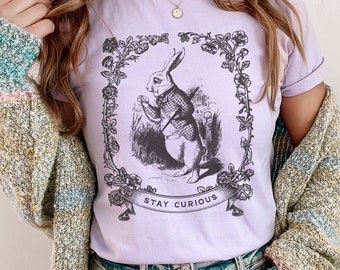 Alice in Wonderland shirt Alice in Wonderland quote Gift for Book Lover tshirt for Teacher Librarian tee Vintage Academia Comfort Colors