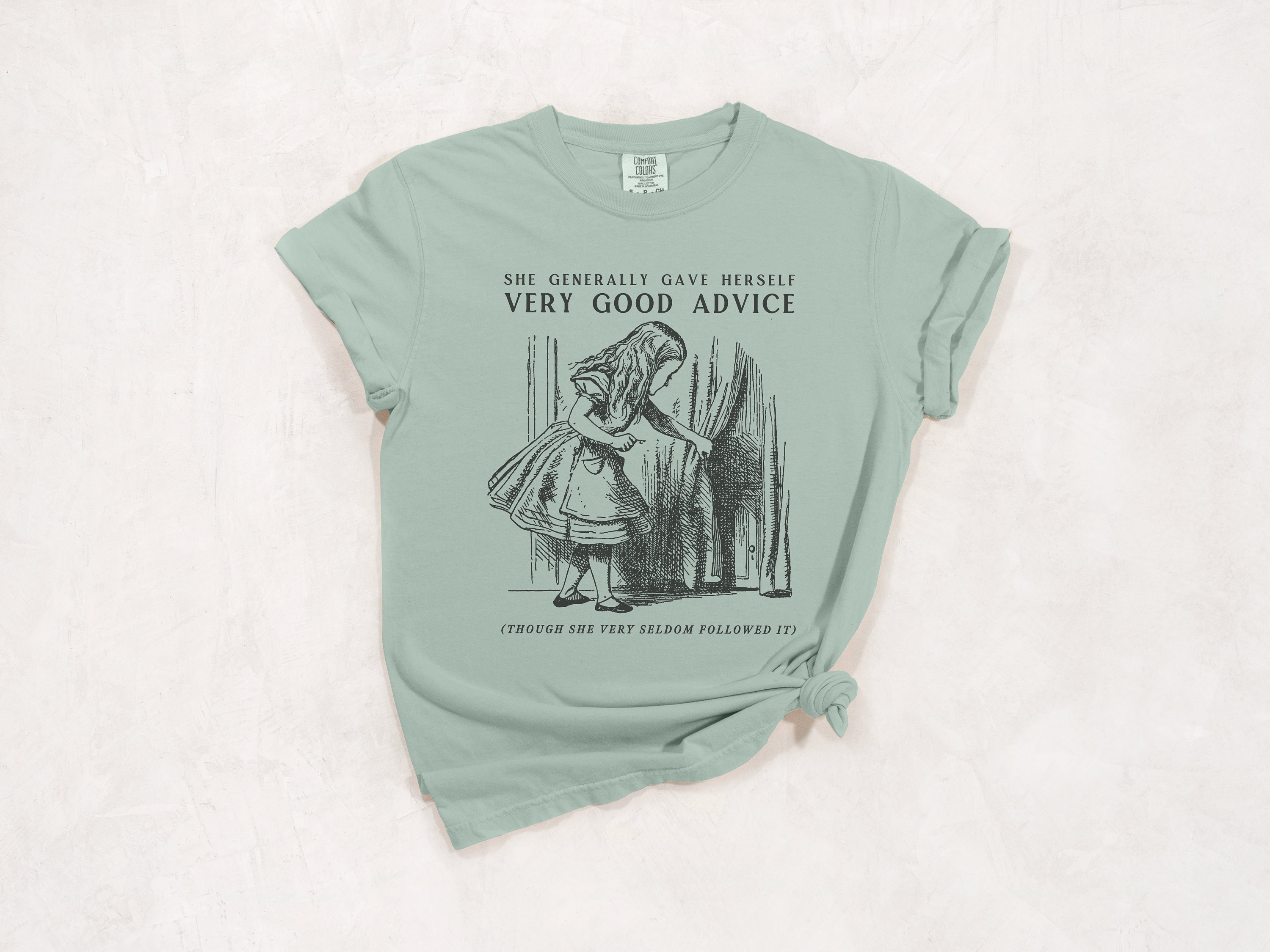 Alice in Wonderland shirt Alice in Wonderland quote Gift for Book Lover tshirt for Teacher Librarian tee Vintage Academia Comfort Colors