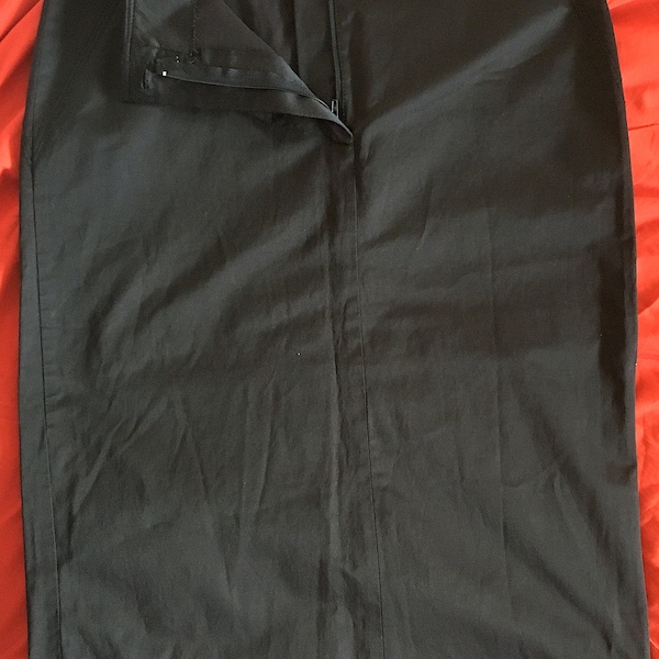 Briefing Creation Galeries Lafayette Black Midi Skirt -M- Cotton Polyester Elastane Vintage Paris 2000 Good Condition/ Black Midi Skirt T38