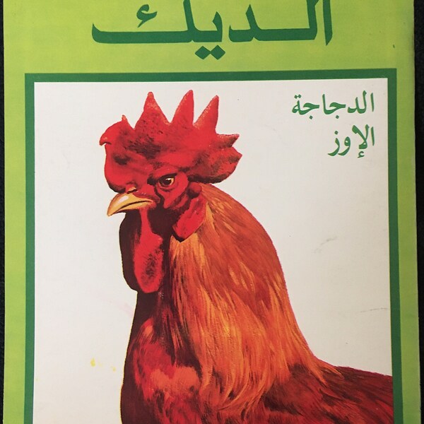 The Rooster (الديك), Aesop's fable, Arabic Version, Editnemo and Samir Library, Milan-Beirut 1979 - Rare Children's Book Illustrated by Nemo