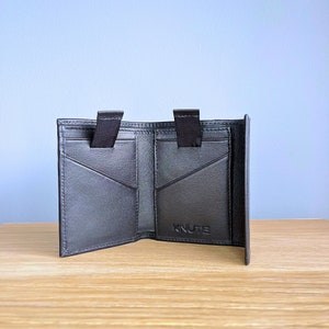 Cartera de cuero triple, cartera para hombre de primera calidad, regalo para él, regalo de aniversario, regalo de cumpleaños, regalo del Día del Padre, cartera magnética
