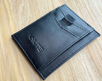 Slim Leather Wallet, Fathers Day Gift, Authentic Leather Card holder, Money Card Holder, Gift for Him, Husband Gift, Birthday Girf for Men