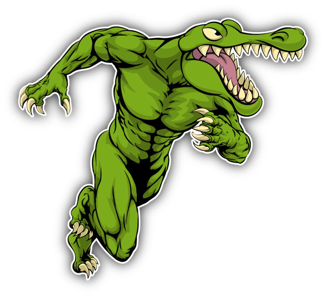 Alligator Crocodile Mascot Car Bumper Sticker Decal - Etsy
