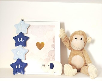 personalized frame, wooden frame, personalized gift idea, birth gift idea, personalized wedding favor, handmade photo holder