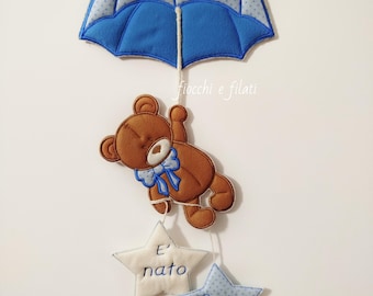 Baby girl birth bow, handmade birth bow, door decoration, birth rosette, birth set, baby boy birth bow, baby boy rosette, birth