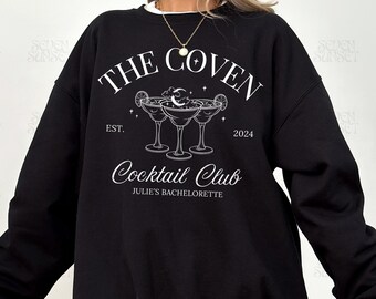 Witchy Bachelorette Party Sweatshirts Coven Social Club Sweatshirt Halloween Bachelorette Shirt Til Death Spooky Theme Witch Bach Crewneck