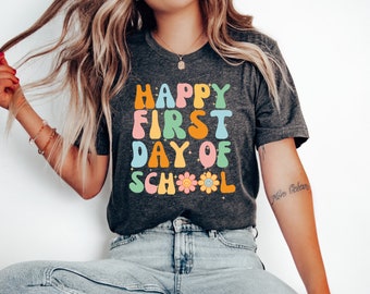 Retro Teacher Shirts, Back to School Teacher Shirt, First Day of School Shirt for Teachers, Back to School Shirt Teacher Gifts Women's Tee