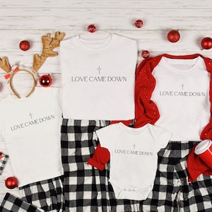 Christian Family Christmas Tshirt, Family Christmas tees, Love like Jesus Matching Christmas Family Shirts, Christmas Gifts, Jesus PJ&#39;s