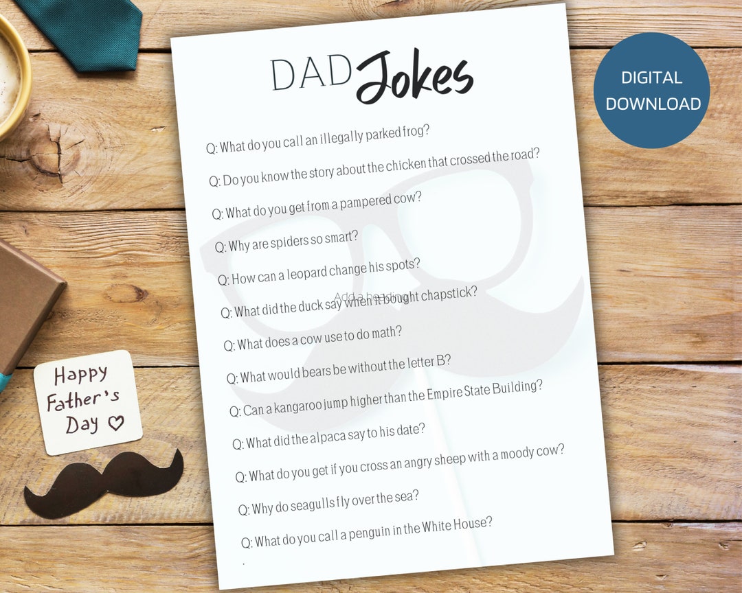 Dad Jokes Game Digital Download Father's Day Game, Family Game, Dad ...