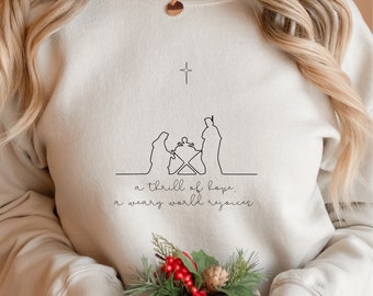 Sweat-shirt De Noël Jésus, Pull De Noël Chrétien, Pull Ras Du Cou