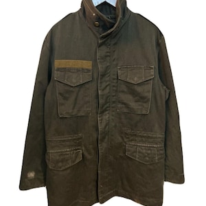 Vintage 1990s German Army Bundeswehr Field Jacket – Olive Green Military Coat