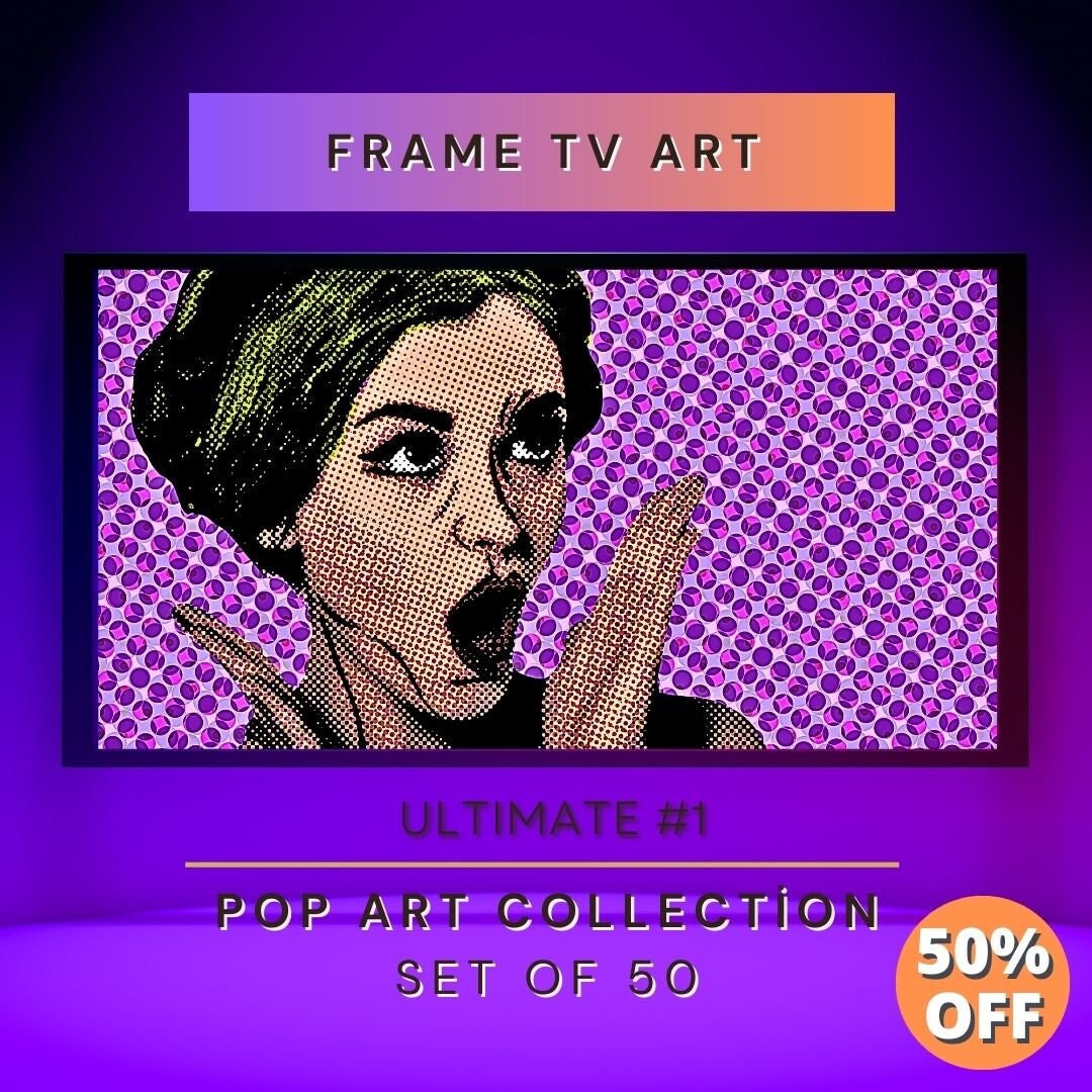 Set of 50 Samsung Frame TV 4K Art. Pop Art & Digital Art Ultimate