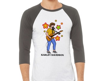 KARLEY DAVIDSON OFFICIAL- Unisex 3/4 sleeve Raglan T-shirt